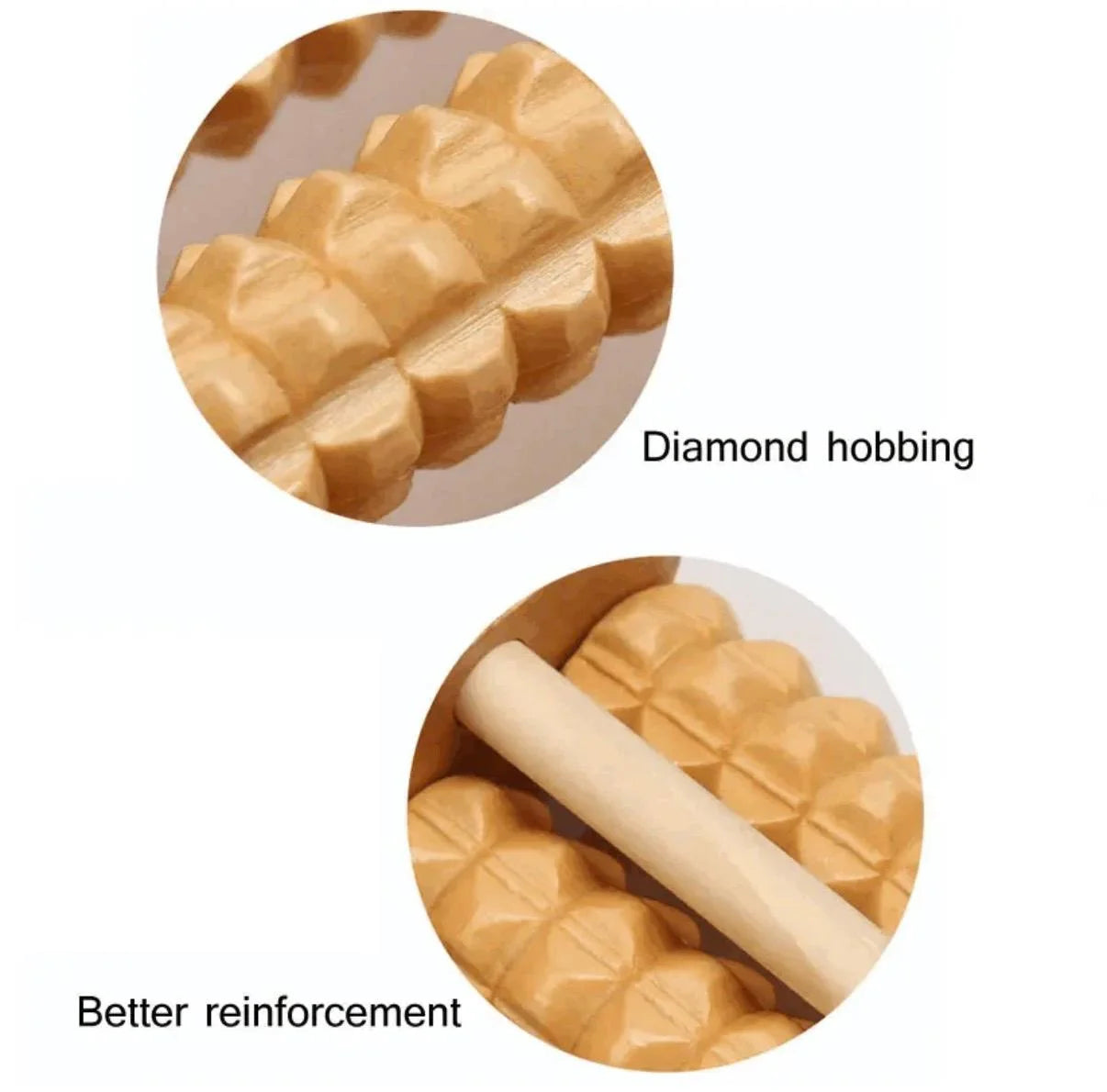 Dual 5 Row Foot Wooden Massager